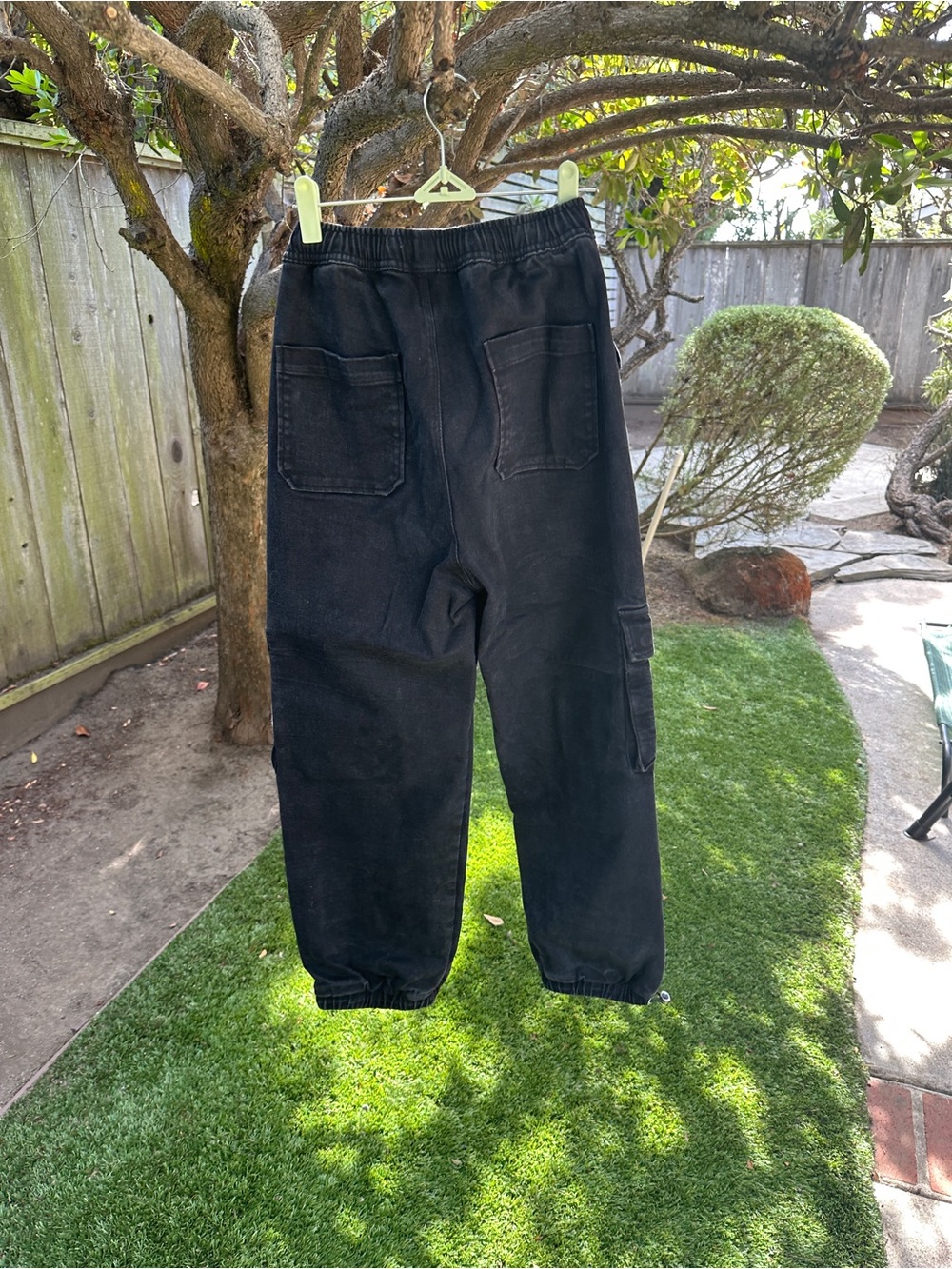 RAYN Women's Black Cargo Jogger Pants with Utility Pockets - Picture 7 of 8